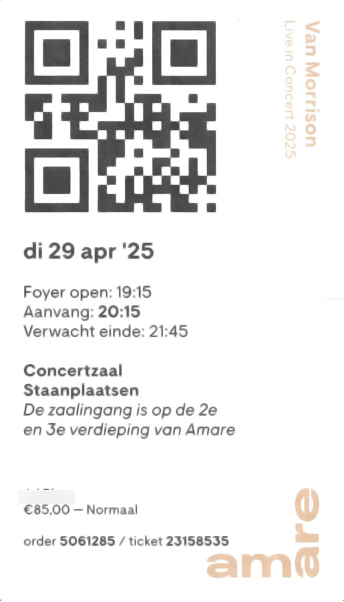 Ticket Van Morrison Amare